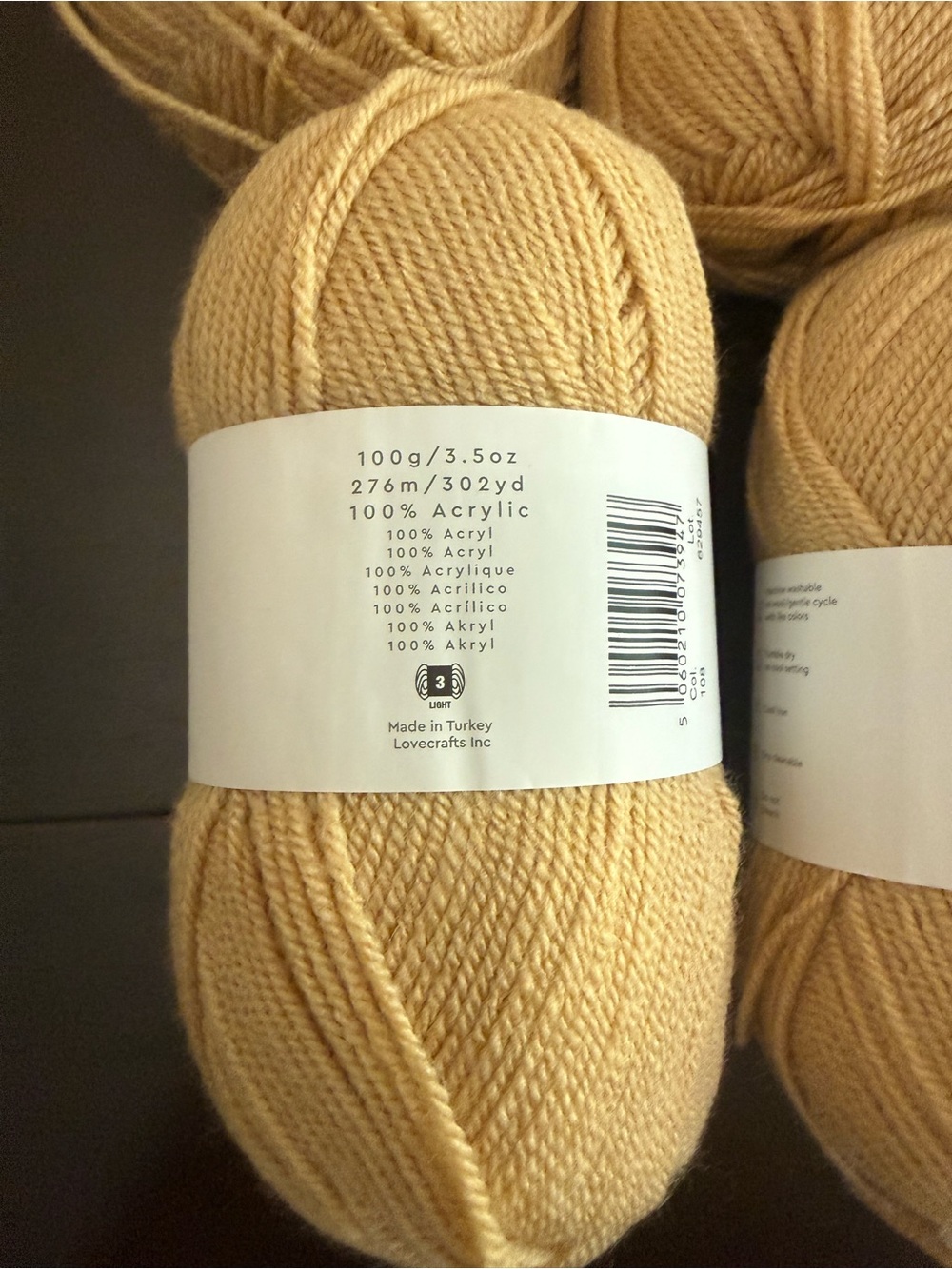 Paintbox Yarns Simply DK - Warm Light Caramel Yarn 5 Skeins - Picture 4 of 7